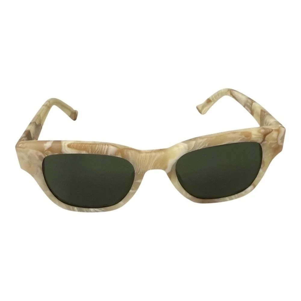 Maho Eyewear Geneva Sunglasses Cream Marbled Iconic 60's Style Discontinued